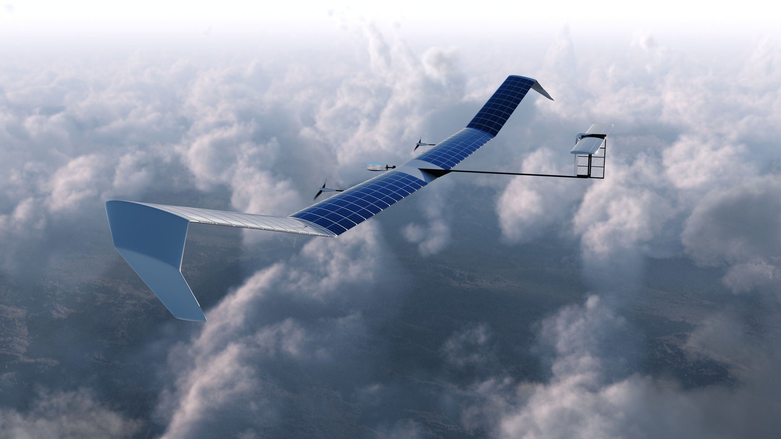 HAPS aircraft with wing-mounted solar array